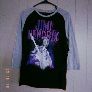 Jimi Hendrix (musician) three quarter sleeve shirt